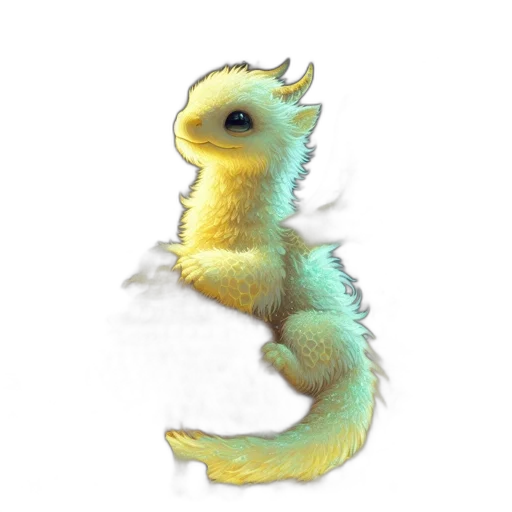 dragon, creature, animal, staff, concept art, fantasy art, 3d render, pixel art transparent PNG cut-out