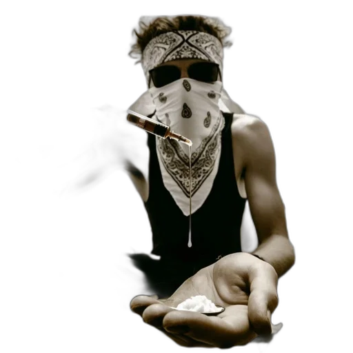 mask, jewelry, photorealistic, concept art, 3d render, individual, bandana, sunglasses transparent PNG cut-out