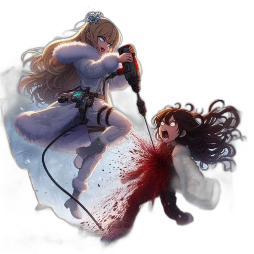 hair, dress, weapon, sword, concept art, fantasy art, comic book art, pixel art transparent PNG cut-out