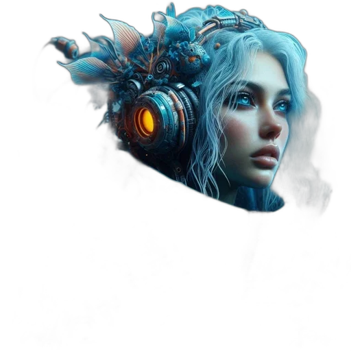 robot, mask, face, dragon, fantasy art, concept art, cyberpunk, photorealistic transparent PNG cut-out