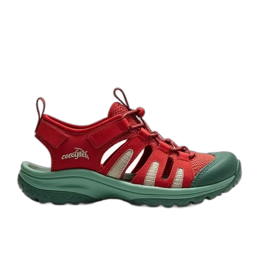 shoes, 3d render, red, side transparent PNG cut-out