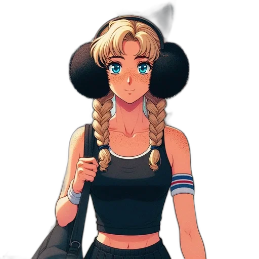 staff, hat, dress, anime, pixel art, cartoon, concept art, dark transparent PNG cut-out