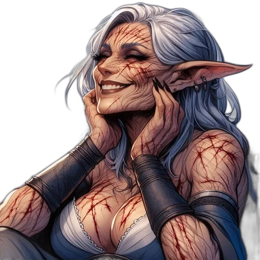 face, dragon, fantasy art, concept art, comic book art, watercolor, elf-like, character transparent PNG cut-out