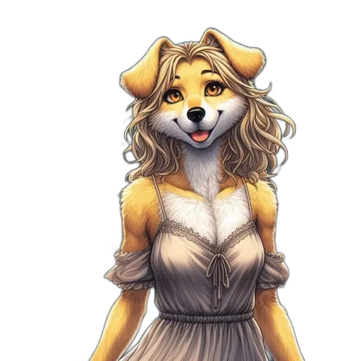dress, staff, animal, mask transparent PNG cut-out
