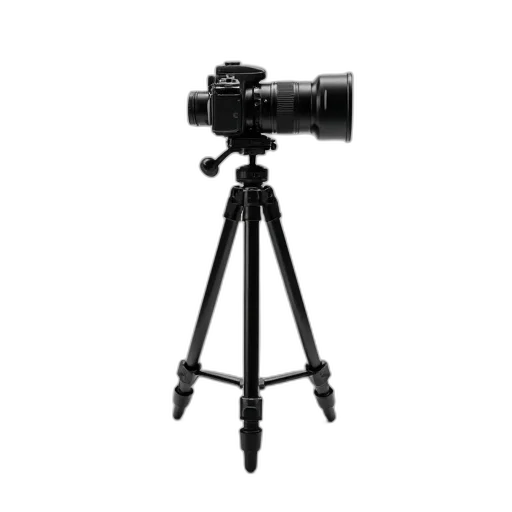 staff, weapon, robot, umbrella, 3d render, photorealistic, black, tripod transparent PNG cut-out
