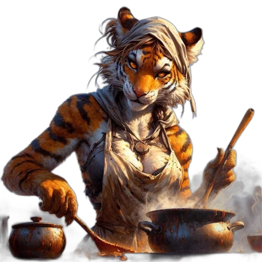 food, staff, animal, fantasy art, concept art, oil painting, photorealistic, fire transparent PNG cut-out
