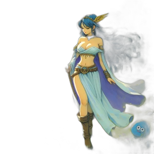staff, sword, dragon, dress, concept art, fantasy art, pixel art, watercolor transparent PNG cut-out