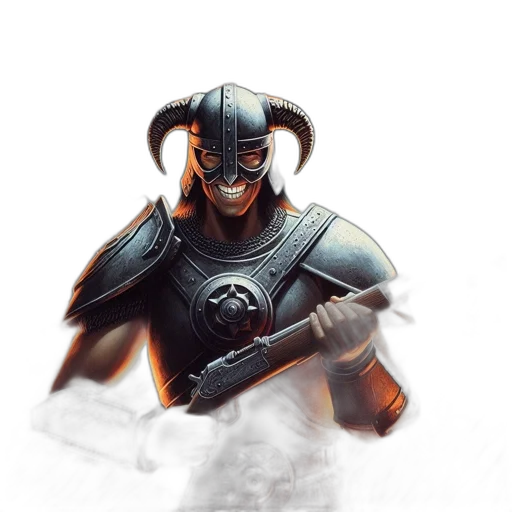 sword, weapon, mask, face, concept art, fantasy art, comic book art, 3d render transparent PNG cut-out