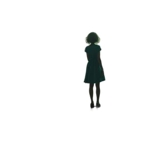 dress, hair, robot, umbrella, concept art, 3d render, pixel art, anime transparent PNG cut-out