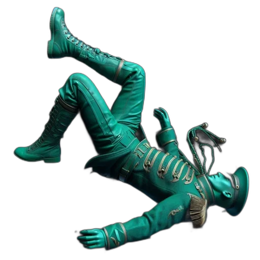 creature, robot, staff, mask, 3d render, concept art, cyberpunk, underwater transparent PNG cut-out