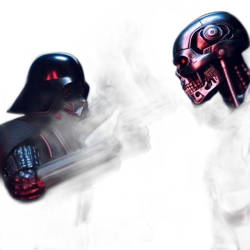 mask, concept art, 3d render, fantasy art, photorealistic, outer space, dark, darth transparent PNG cut-out