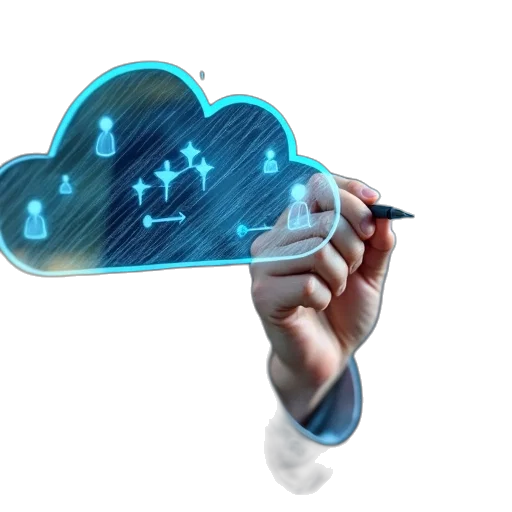 business, man, drawing, cloud, computing, network, help, pen transparent PNG cut-out