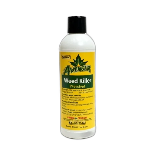 bottle, fast, acting, avenger, weed, killer, yellow, label transparent PNG cut-out