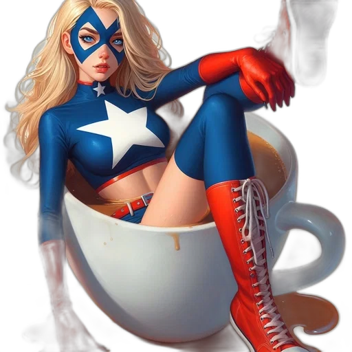 comic book art, concept art, fantasy art, cartoon, animated, female, character, blue transparent PNG cut-out