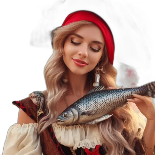 hat, food, animal, face, photorealistic, oil painting, fantasy art, concept art transparent PNG cut-out