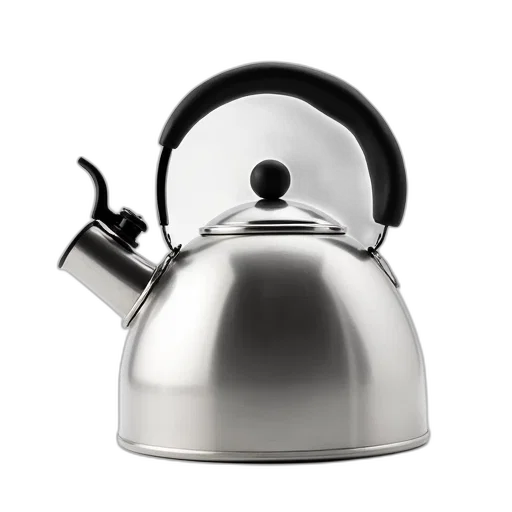 robot, 3d render, photorealistic, sleek, modern, stainless, steel, teapot transparent PNG cut-out