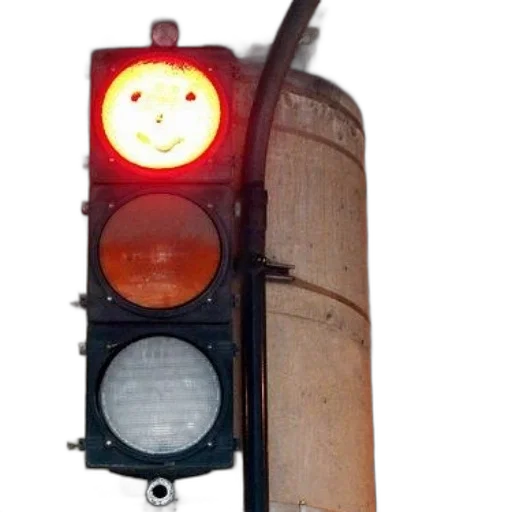 robot, face, mask, staff, traffic, light, red, has transparent PNG cut-out