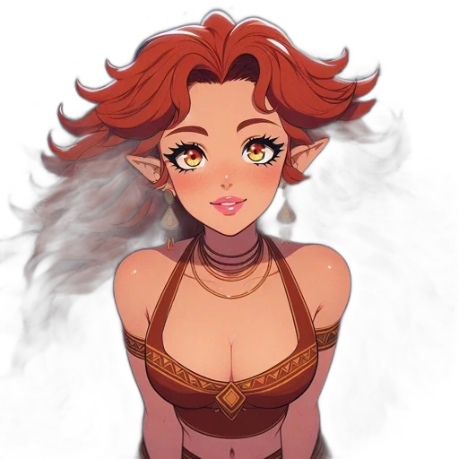 dress, crown, face, hair, fantasy art, pixel art, anime, concept art transparent PNG cut-out