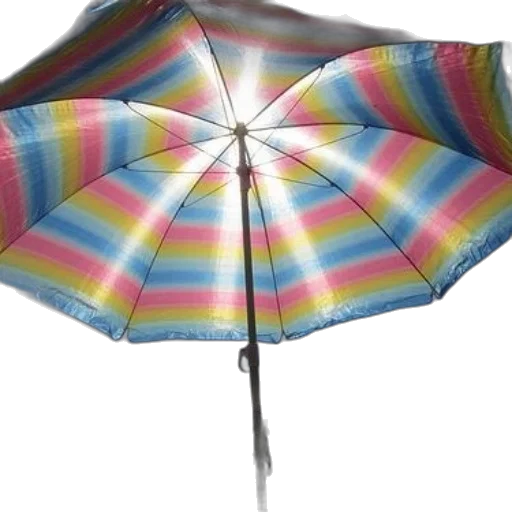 umbrella, jacket, staff, hat, 3d render, photorealistic, rain, colorful transparent PNG cut-out