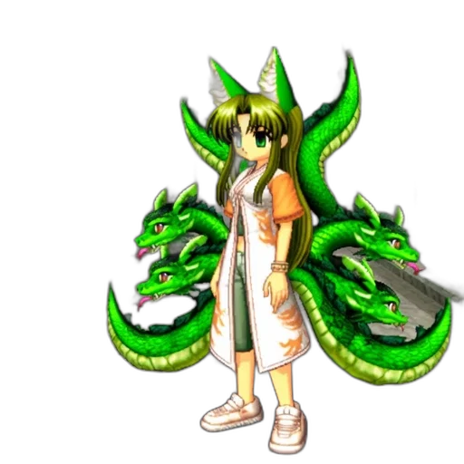 dragon, staff, weapon, 3d render, concept art, pixel art, fantasy art, green transparent PNG cut-out