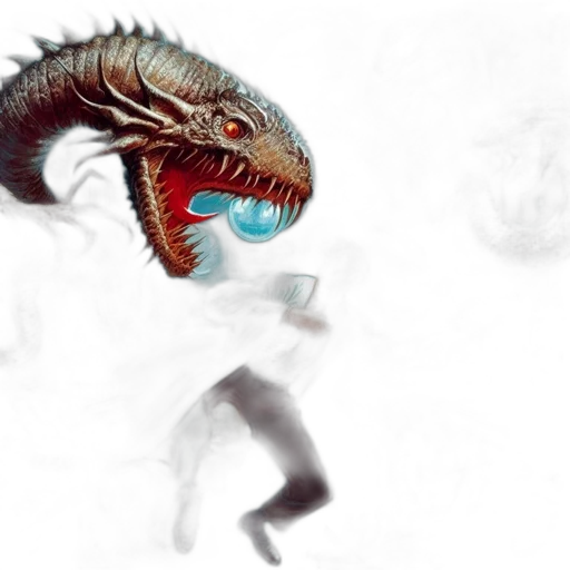 dragon, creature, animal, concept art, fantasy art, comic book art, photorealistic, tense transparent PNG cut-out