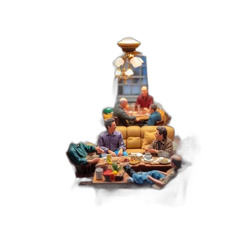 food, jewelry, crown, bottle, 3d render, detailed, miniature, room transparent PNG cut-out