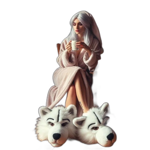 fantasy art, concept art, pixel art, 3d render, forest, woman, silver, hair transparent PNG cut-out