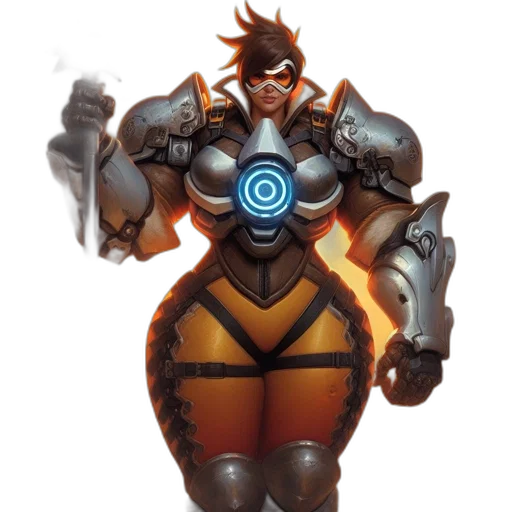 robot, weapon, staff, dress, concept art, 3d render, comic book art, fantasy art transparent PNG cut-out