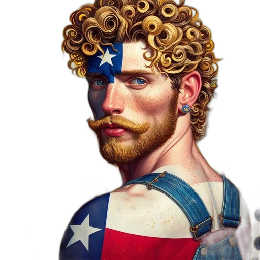 face, photorealistic, cartoon, concept art, comic book art, man, star, his transparent PNG cut-out