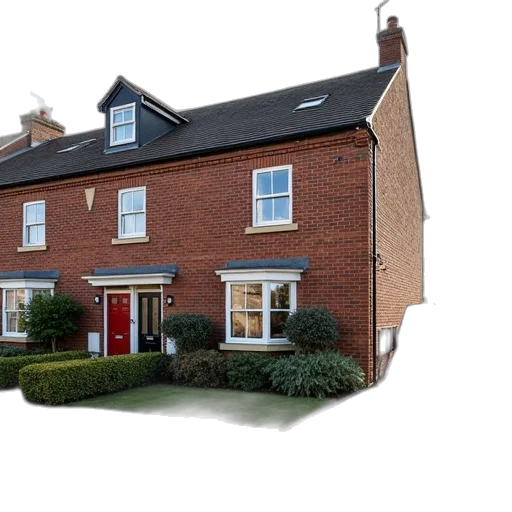 bedrooms, semi, detached, house transparent PNG cut-out