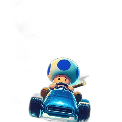 car, robot, hat, weapon, concept art, 3d render, pixel art, watercolor transparent PNG cut-out
