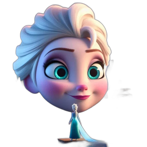 face, crown, dress, staff, 3d render, concept art, cartoon, photorealistic transparent PNG cut-out