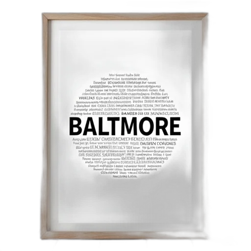 word, art, poster, framed, print, featuring, name, meanings transparent PNG cut-out