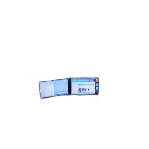staff, jewelry, 3d render, blue, cluttered, desk, three, monitors transparent PNG cut-out