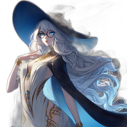 staff, sword, dress, crown, fantasy art, concept art, anime, watercolor transparent PNG cut-out