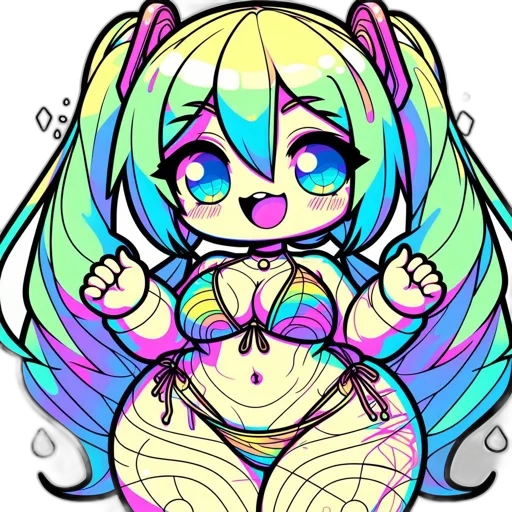 pixel art, anime, vaporwave, cartoon transparent PNG cut-out