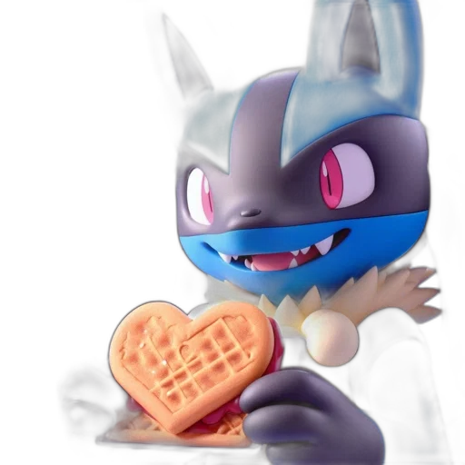 food, creature, concept art, 3d render, pixel art, vaporwave, anthropomorphic, resembling transparent PNG cut-out