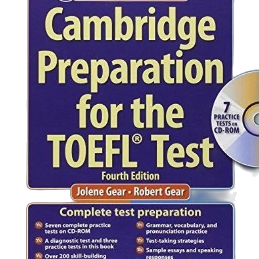 book, cover, cambridge, preparation, toefl, test, jolene, gear transparent PNG cut-out