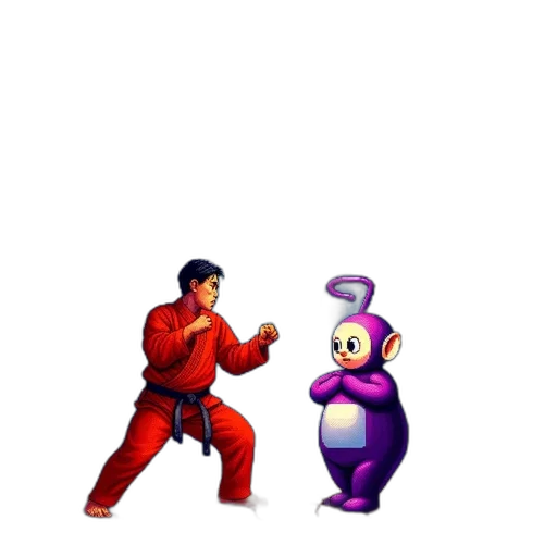 robot, pixel art, concept art, 3d render, comic book art, outer space, fire, two transparent PNG cut-out