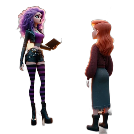 dress, concept art, 3d render, fantasy art, comic book art, fire, dark, colorful transparent PNG cut-out