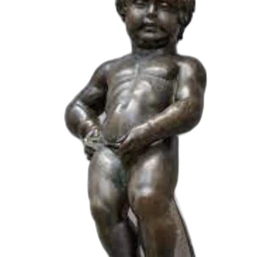 staff, jewelry, 3d render, photorealistic, bronze, statue, child, peeing transparent PNG cut-out