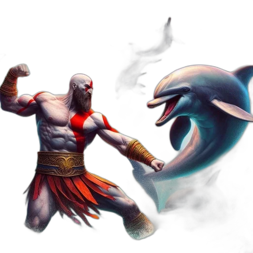 dragon, creature, fantasy art, concept art, comic book art, 3d render, underwater, fire transparent PNG cut-out