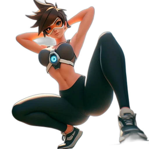 concept art, pixel art, 3d render, anime, dark, animated, female, character transparent PNG cut-out