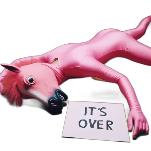 creature, animal, vaporwave, 3d render, concept art, individual, wears, pink transparent PNG cut-out