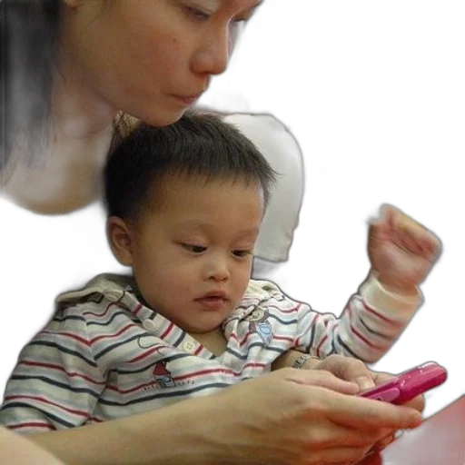 photorealistic, woman, child, sit transparent PNG cut-out