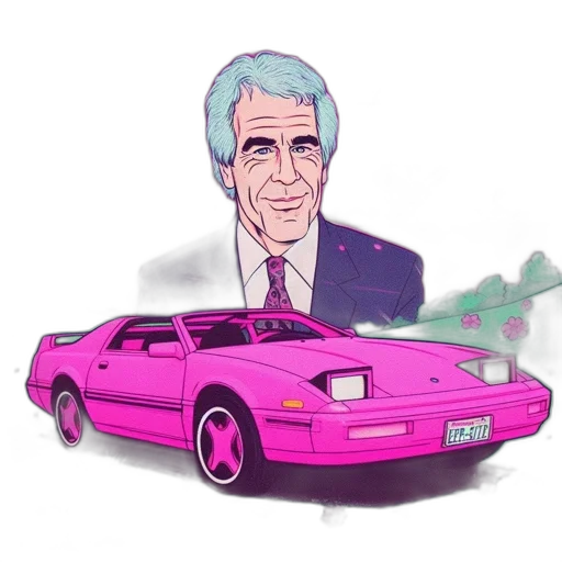 car, weapon, jacket, animal, vaporwave, concept art, cartoon, pixel art transparent PNG cut-out