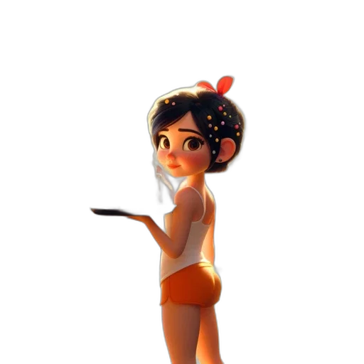 staff, dress, concept art, 3d render, cartoon, fantasy art, underwater, animated transparent PNG cut-out