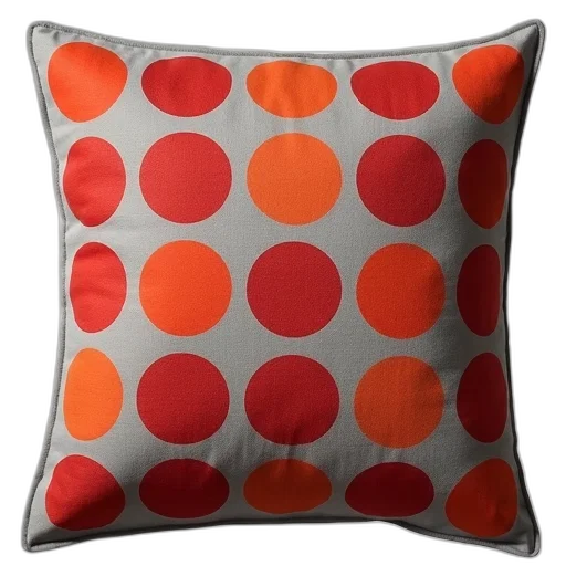 furniture, 3d render, red, monochrome, square, cushion, pattern, orange transparent PNG cut-out