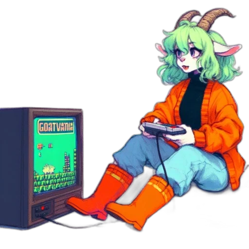 dragon, jacket, creature, robot, pixel art, vaporwave, concept art, fantasy art transparent PNG cut-out