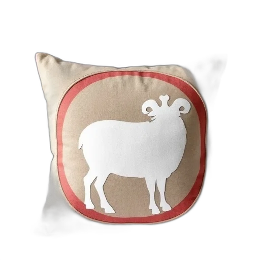 furniture, beige, pillow, white, ram, design, placed, surface transparent PNG cut-out